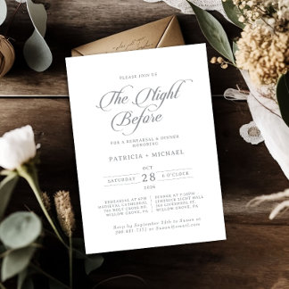 Invitación Noche de Caligrafía Clásica Antes de la Cena de En