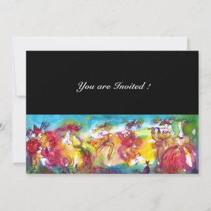 Invitación NOCHE DE CARNAVAL, Masqureade del Mardi Gras, Danz