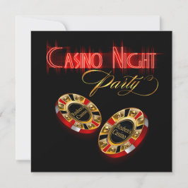 Invitación Noche de Casino de Las Vegas PREGÚNTAME PARA PONER