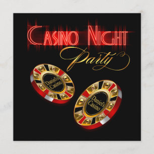 Invitación Noche de Casino de Las Vegas PREGÚNTAME PARA PONER
