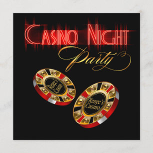 Invitación Noche de Casino de Vegas PREGÚNTAME PARA PONER TU 