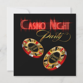Invitación Noche de Casino de Vegas PREGÚNTAME PARA PONER TU 