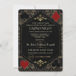 Invitación Noche de Casino Empresa Día de Agradecimiento al C