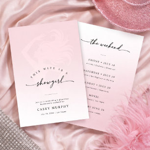 Invitación Noche de chica de despedida de soltera con guion m