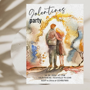 Invitación Noche de chicas Celebración de la fiesta de San Va
