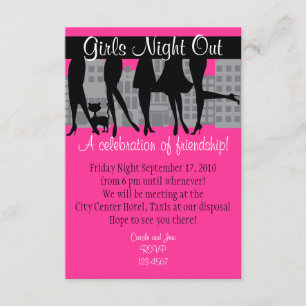 Invitación Noche de chicas con estilo de Kitty A