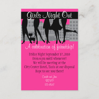 Invitación Noche de chicas con estilo de Kitty A
