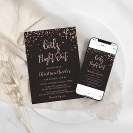 Invitación "Noche de Chicas" Cumpleaños o Bachelorette Glam