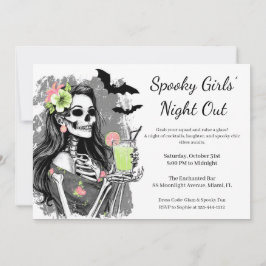 Invitación Noche de Chicas de Halloween | Fiesta de cócteles 