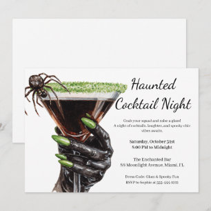 Invitación Noche de Chicas de Halloween   Fiesta de cócteles 