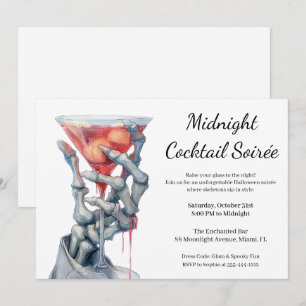 Invitación Noche de Chicas de Halloween   Fiesta de cócteles 