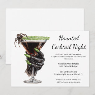 Invitación Noche de Chicas de Halloween   Fiesta de cócteles 