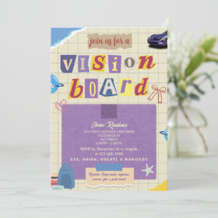 Invitación Noche de chicas de la junta de visión del álbum de