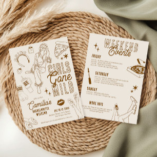 Invitación Noche de chicas en el spa para despedida de solter