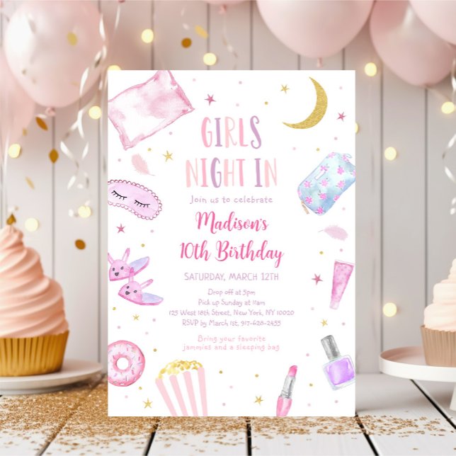 Invitación Noche De chicas En Fiesta De Madera Rosa Entre Cum (Subido por el creador)