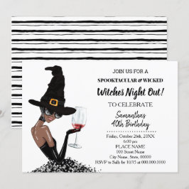 Invitación Noche de chicas: fiesta de cumpleaños de Halloween