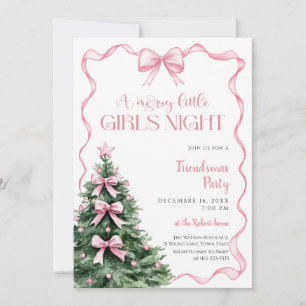 Invitación Noche de chicas fiesta de Navidad