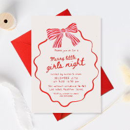 Invitación Noche de chicas navideña alegre