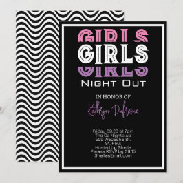 Invitación Noche de Chicas Personalizada