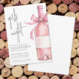 Invitación Noche de Chicas Rosa Día de Galentines