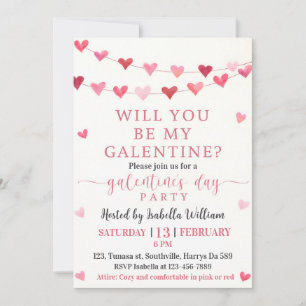 Invitación Noche de chicas - ¿Serás mi Galentine’s Day?