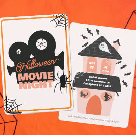Invitación Noche de cine de Halloween Spooky Cute Kids
