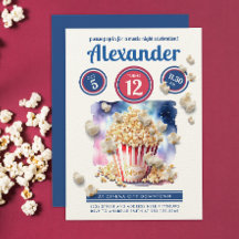 Noche de Cine de Palomitas de Maíz Genial Fiesta d
