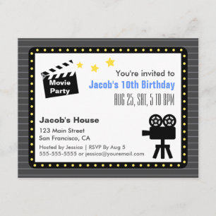 Invitación Noche de Cine, Fiesta de Cumpleaños