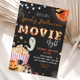 Invitación Noche de Cine Fiesta de Halloween