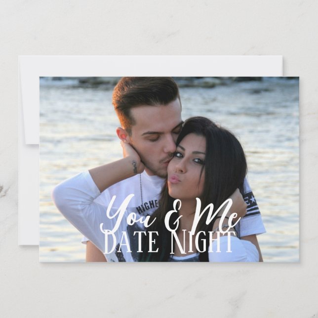 Invitación Noche de citas You & Me con foto (Anverso)