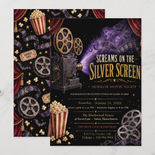 Invitación Noche de Clásicos de Terror