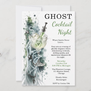 Invitación Noche de cóctel de fantasmas Fiesta de Halloween e