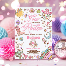 Invitación Noche de cuarto cumpleaños Cuatro El Amor De La Fi