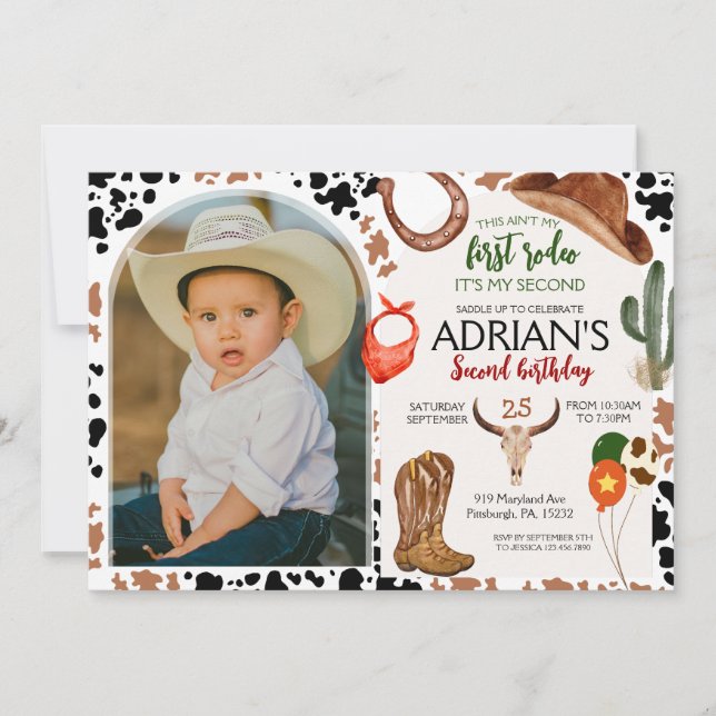 Invitación Noche de cumpleaños 2.º fiesta de cumpleaños de Ro (Anverso)