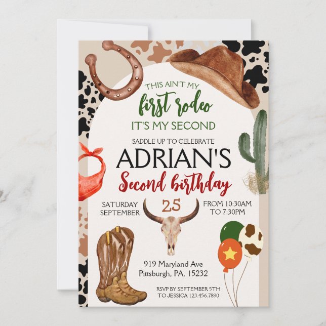 Invitación Noche de cumpleaños 2.º fiesta de cumpleaños de Ro (Anverso)