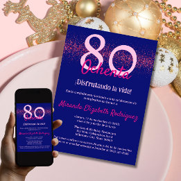 Invitación Noche de cumpleaños 80 mujeres de la Marina Españo