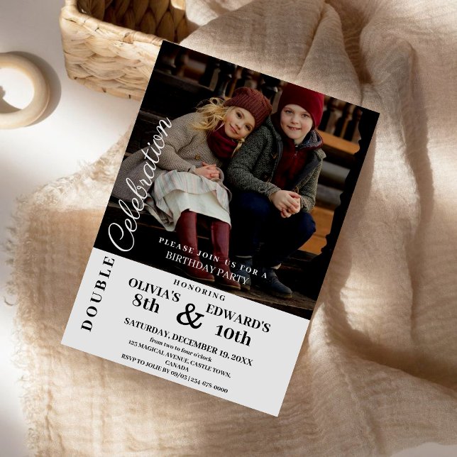 Invitación Noche de cumpleaños de la celebración doble de la  (Subido por el creador)