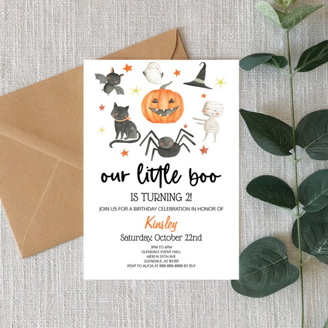 Invitación Noche de cumpleaños de nuestro pequeño Boo (Subido por el creador)