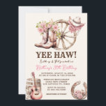 Invitación Noche de cumpleaños occidental 21, 30, 40<br><div class="desc">Invitación occidental de Cowgirl Boot Floral. Cumpleaños rústico de las Vaqueras Occidentales 21,  30 o 40.</div>