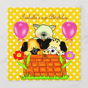 Invitación Noche de cumpleaños para gatos amigos de perros 4