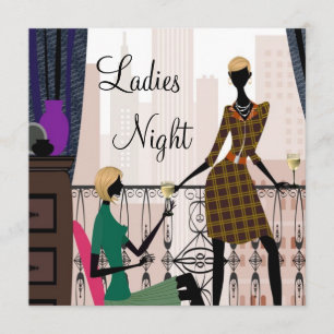 Invitación Noche de damas elegante