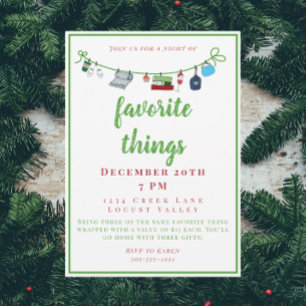 Invitación Noche de Damas Fiesta de Navidad de Cosas Favorita