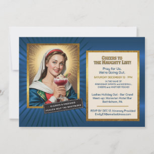 Invitación Noche de Damas – Pub Crawl de la Virgen María Trav
