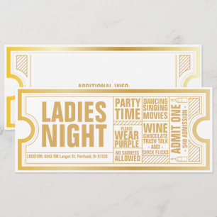 Invitación Noche de Damas - Texto totalmente perso