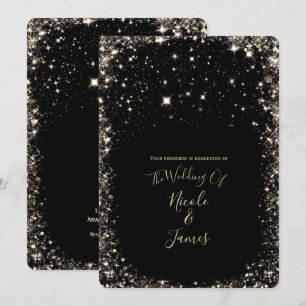 Invitación Noche de escarabajos negros Noche Elegante Boda