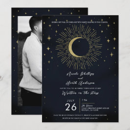 Invitación Noche de Estrellas de Oro Estallido Celestial de L