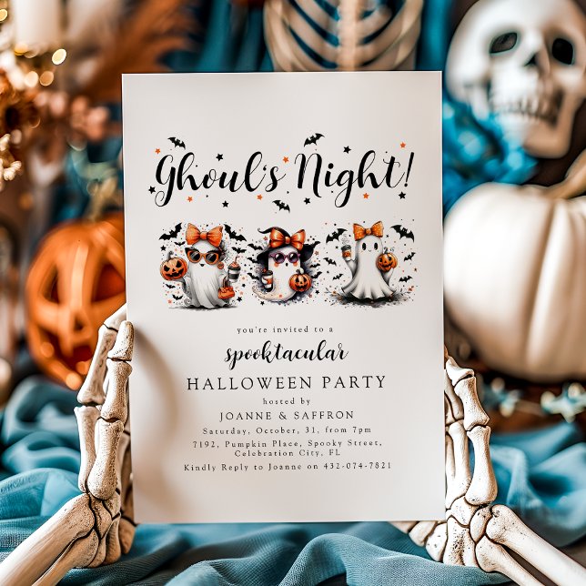 Invitación Noche de fantasmas divertidos de Halloween (Subido por el creador)