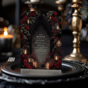 Invitación Noche de fiesta con farolillos góticos de romance