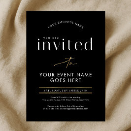 Invitación Noche de gala de evento de negocios de caligrafía