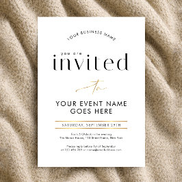 Invitación Noche de gala del evento empresarial de caligrafía